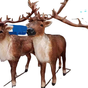 Theme Park  Animatronic Christmas Decoration Animatronic Singing Reindeer Animal Model for Sale