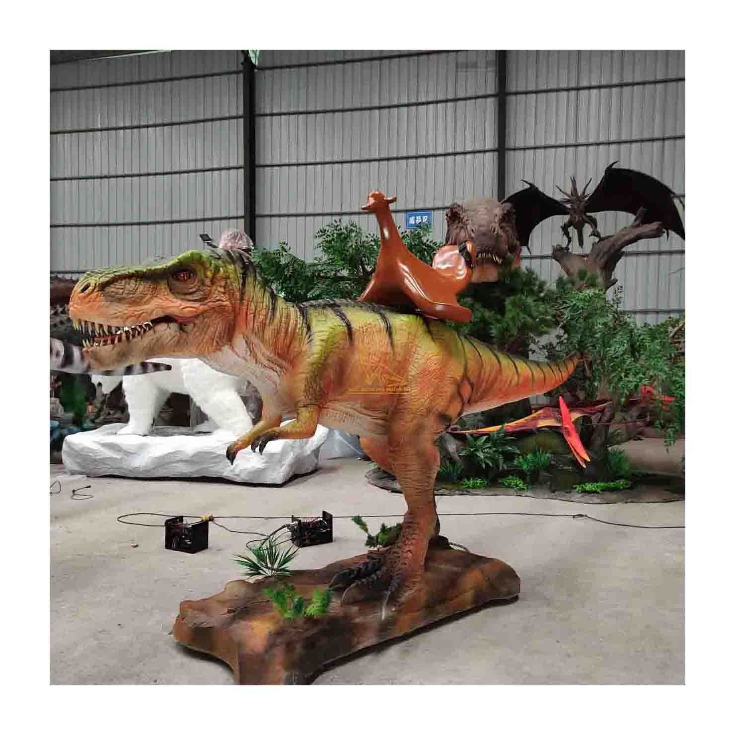 High Quality Amusement Park Kiddie Dinosaur Rides Quality Amusement park Ride on Car Dinosaur Rides