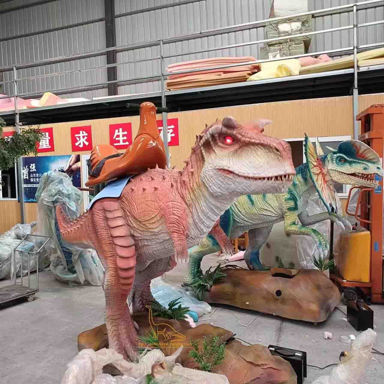 Kids Amusement Park Animatronic Cartoon Dinosaur Ride For Sale