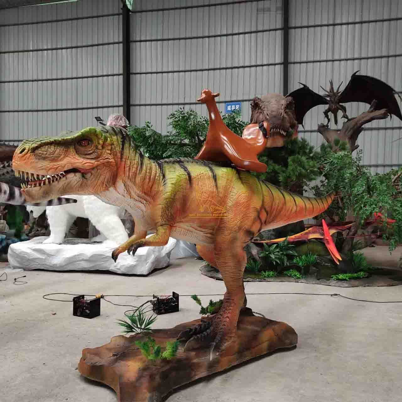 High Quality Amusement Park Kiddie Dinosaur Rides Quality Amusement park Ride on Car Dinosaur Rides