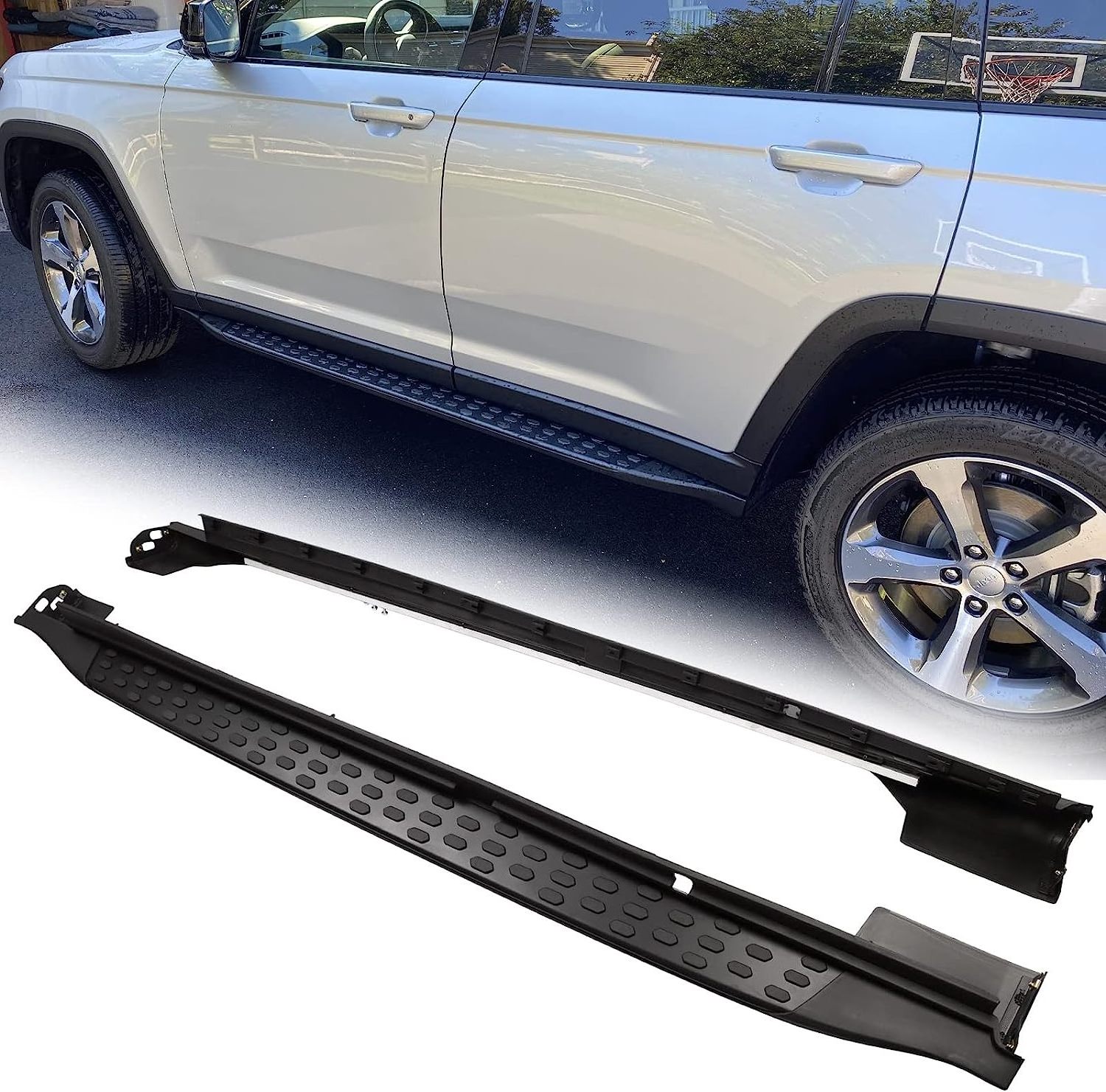 Car Running Boards Side Steps Fit for Jeep Grand Cherokee L 3-Row 2021-2023