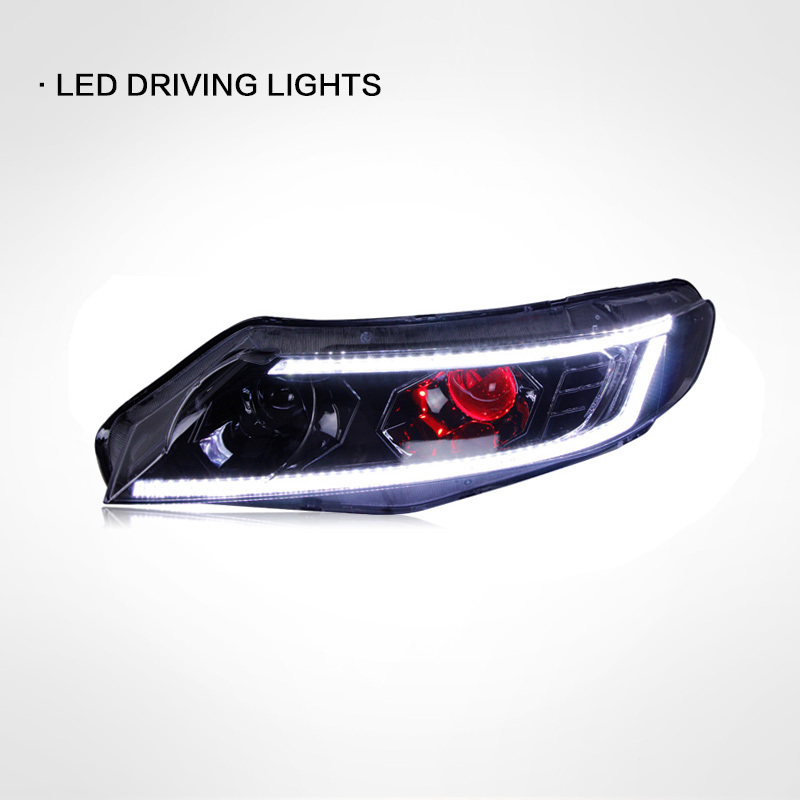 Auto LED Headlights For Honda CIVIC 8th 2006-2011 Demon Eye Projector Lens Dynamic Signal DRL Head Lamp Beam Accessories