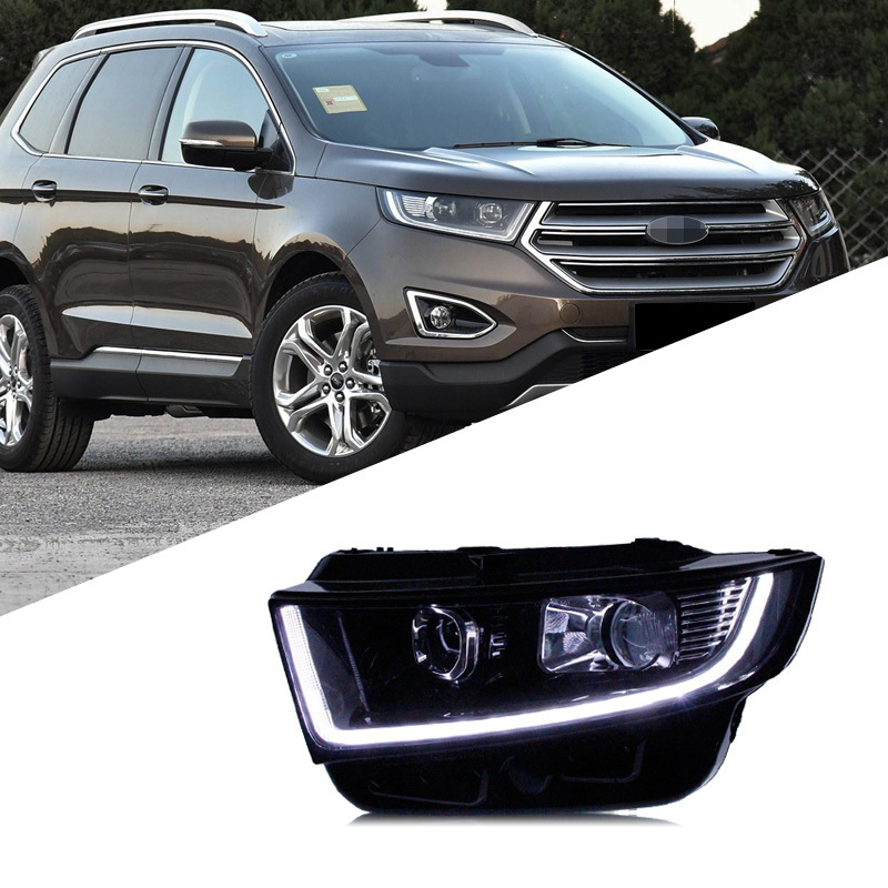 Car Model  For Ford Edge Headlights 2015-2018 Front Lights LED DRL Yellow Turn Signal Light Head Lamps Auto Assembly