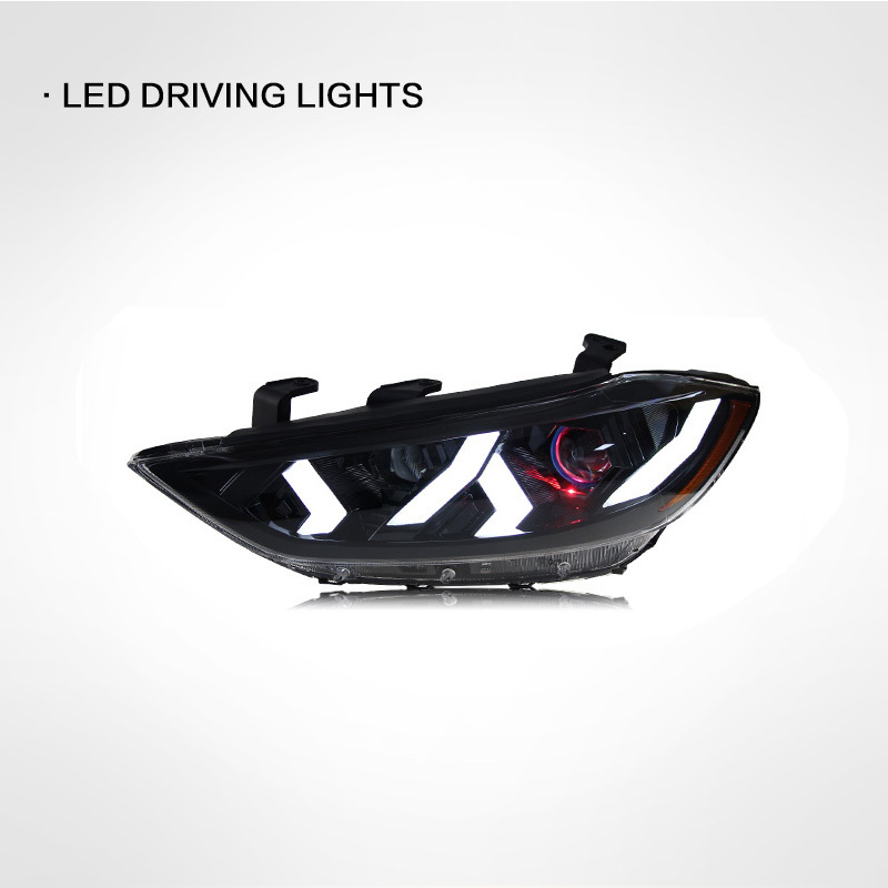 LED Light Model Cars Upgrade Lamborghini Style Headlights For Hyundai Elantra 2016-2021 Running Signal Lights Dynamic