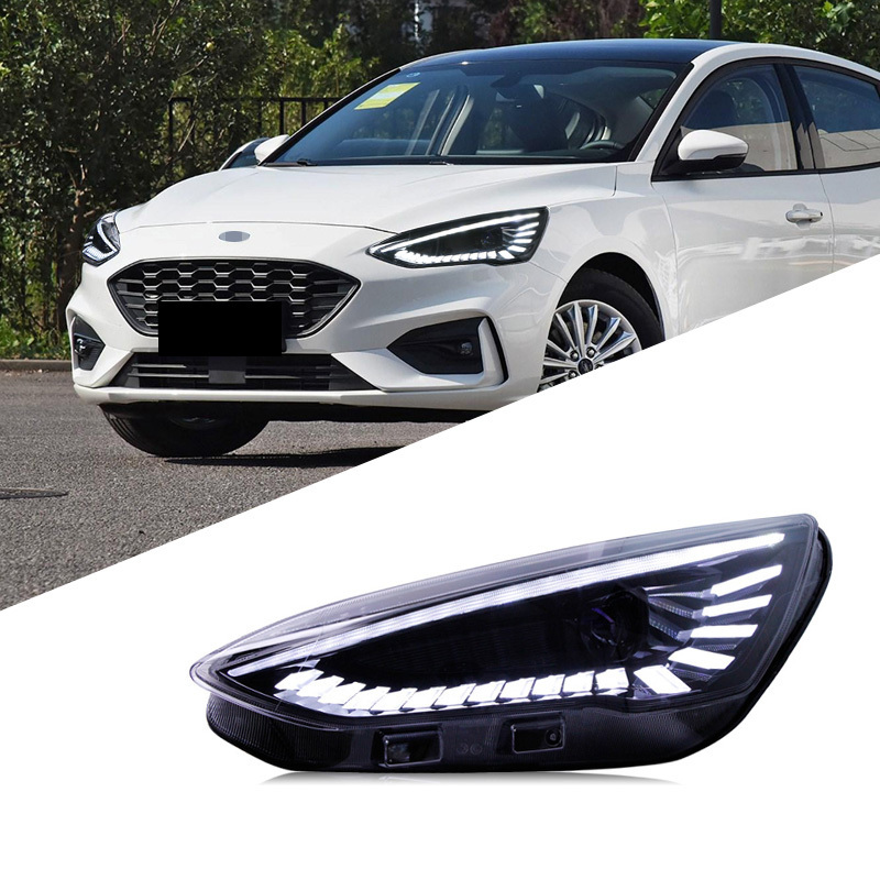 New Headlights Upgrade For Ford Focus 2019 2020 2021 Front Lamp Daytime Running DRL High Beam Double Xenon Lens Assembly