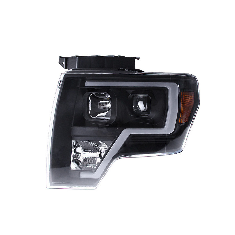 Pickup Truck Car Headlights For Ford Raptor F150 2008-2014 Dual Lens Xenon Lamp LED Daytime Running Light