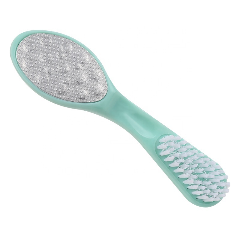 Hot selling file foot brush plastic pedicure callus remover plastic 2 in 1 pedicure foot file brush