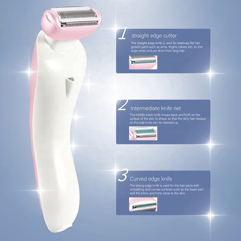 Electric Razor for Women Lady Shaver Body Hair Remover for Legs and Underarms Bikini Trimmer Wet and Dry with LED Light