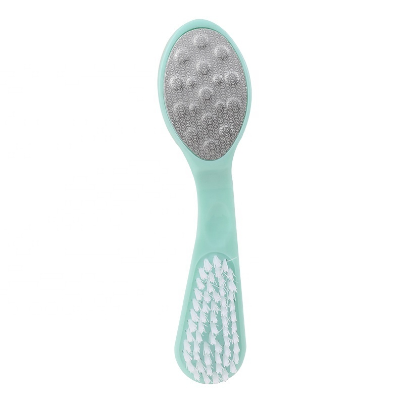 Hot selling file foot brush plastic pedicure callus remover plastic 2 in 1 pedicure foot file brush