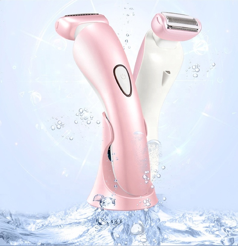 Electric Razor for Women Lady Shaver Body Hair Remover for Legs and Underarms Bikini Trimmer Wet and Dry with LED Light