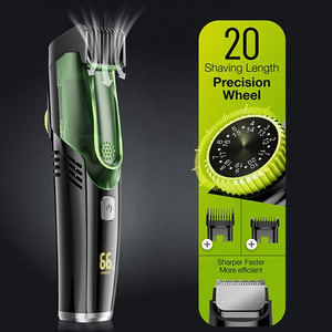 Mens Beard Shaver Groin & Body Grooming Trimmer Professional Cordless Hair Clipper with Vacuum Cleaner