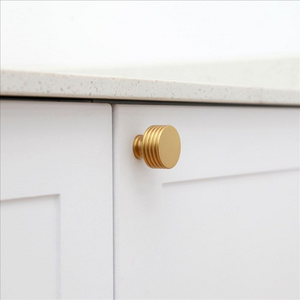 Maxery INS Stain Brass Drawer Knobs Round Stripped Dresser Knobs Cabinet Handles Furniture Handles For Kitchen Hardware