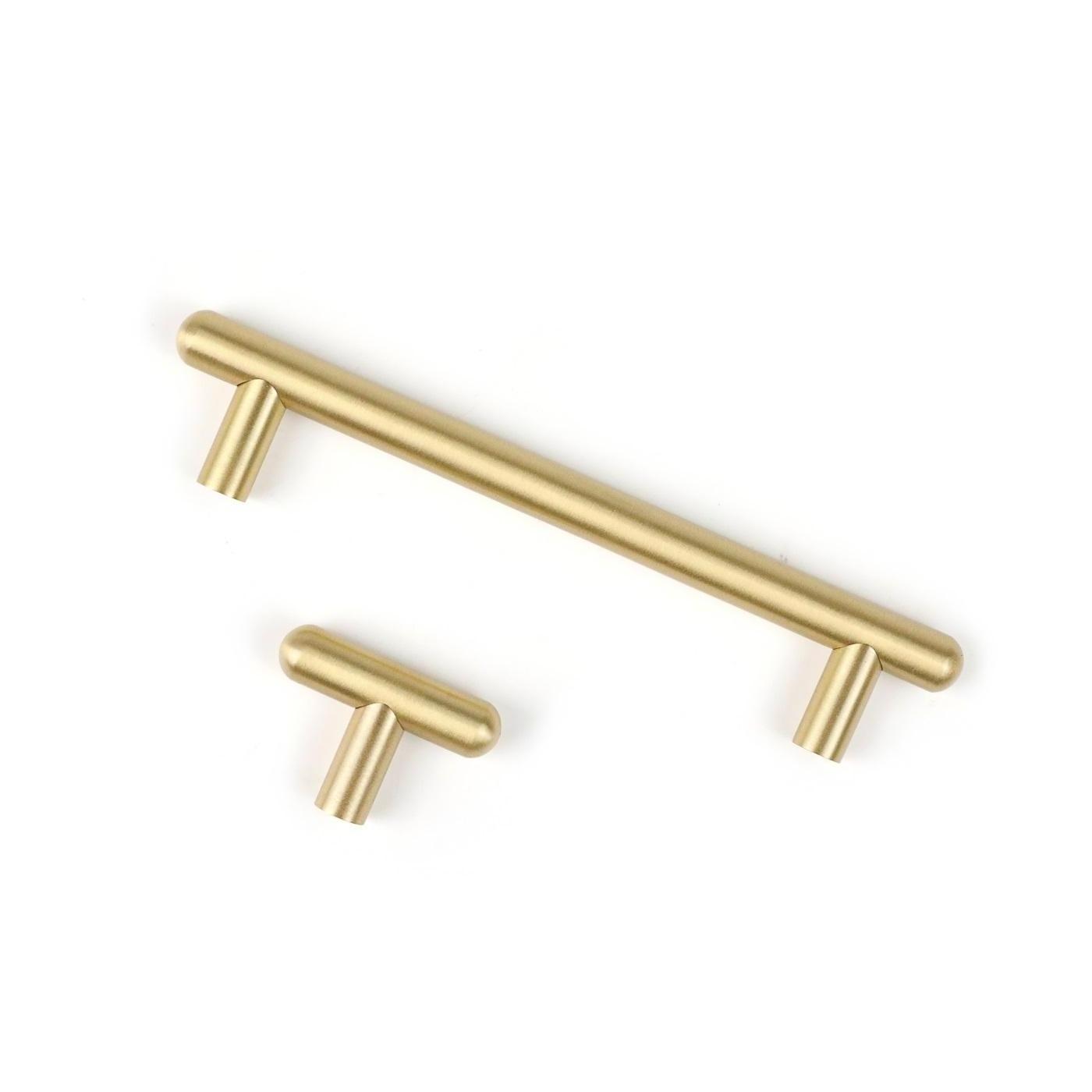 Maxery Modern Luxury Solid Brass Cabinet Pull Handle Like Capsule Furniture Handle for Home Decor