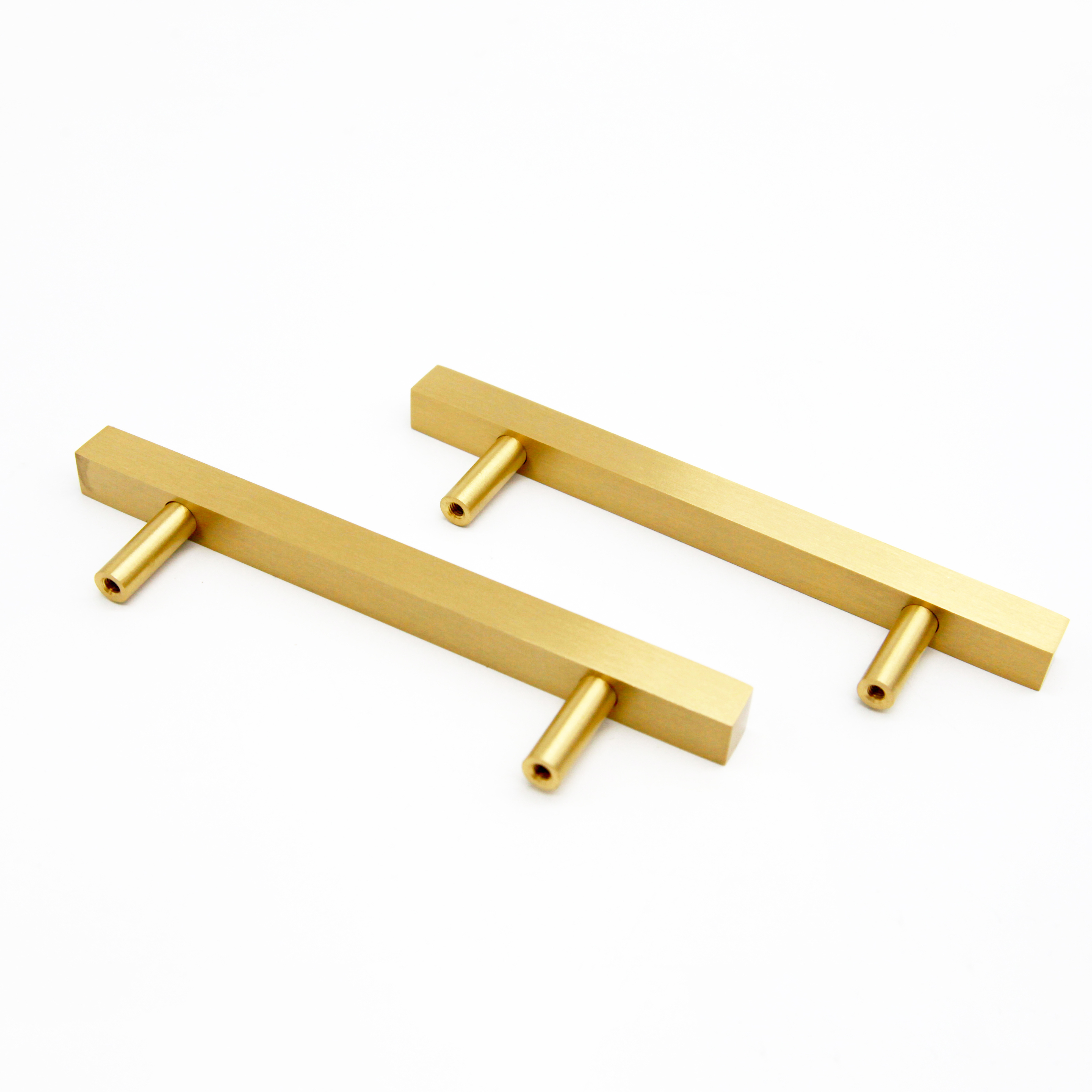 Wholesale Cuboid Brass Drawer Knobs Replacement Door Knobs Furniture Hardware Gold Drawer Pulls