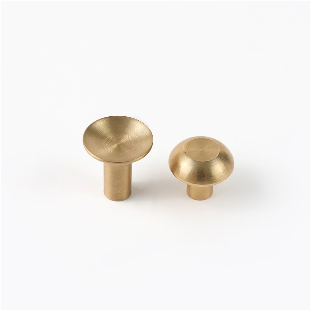 Maxery Retro Solid Brass Mushroom Style Drawer Knobs Copper Dresser Knobs Cabinet Handles For Home Decor