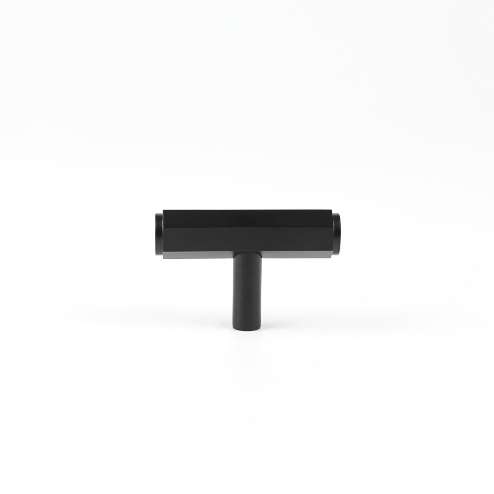 MAXERY Modern Simple T Bar Furniture Handle Brass Cabinet Knob brass lever handle Single Hole Drawer Pull