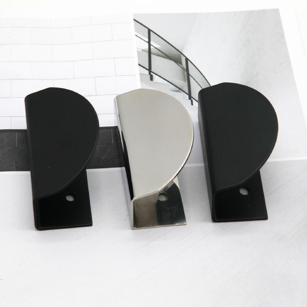 Maxery Stainless Steel Cabinet Handle Brushed Nickel Black Half Circle Dresser Drawer Pulls Handles Furniture Hardware