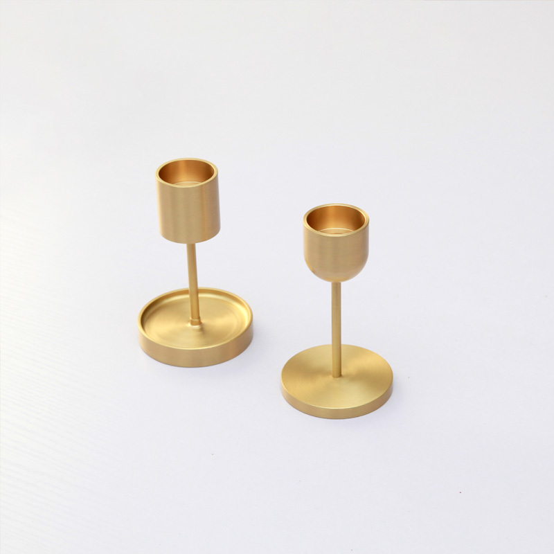 MAXERY Solid Brass Geometric Candle Stick/Nodic Wedding Gifts Candle Sticks/Tabel Decorative Candle Holders