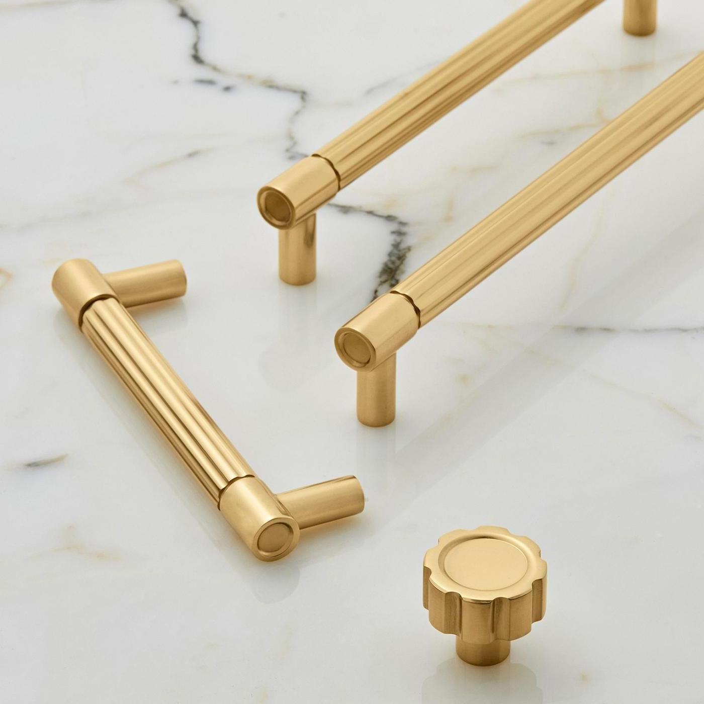 Maxery Textured and Delicate Brass Handles Cabinet Handles Modern Style Furniture Door Pulls