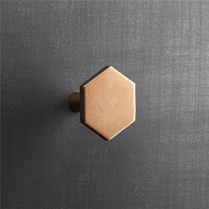 Unique Design Solid Brass Hexagon Cabinet/Furniture Pull Handle Closet handle Knob Kitchen Handle