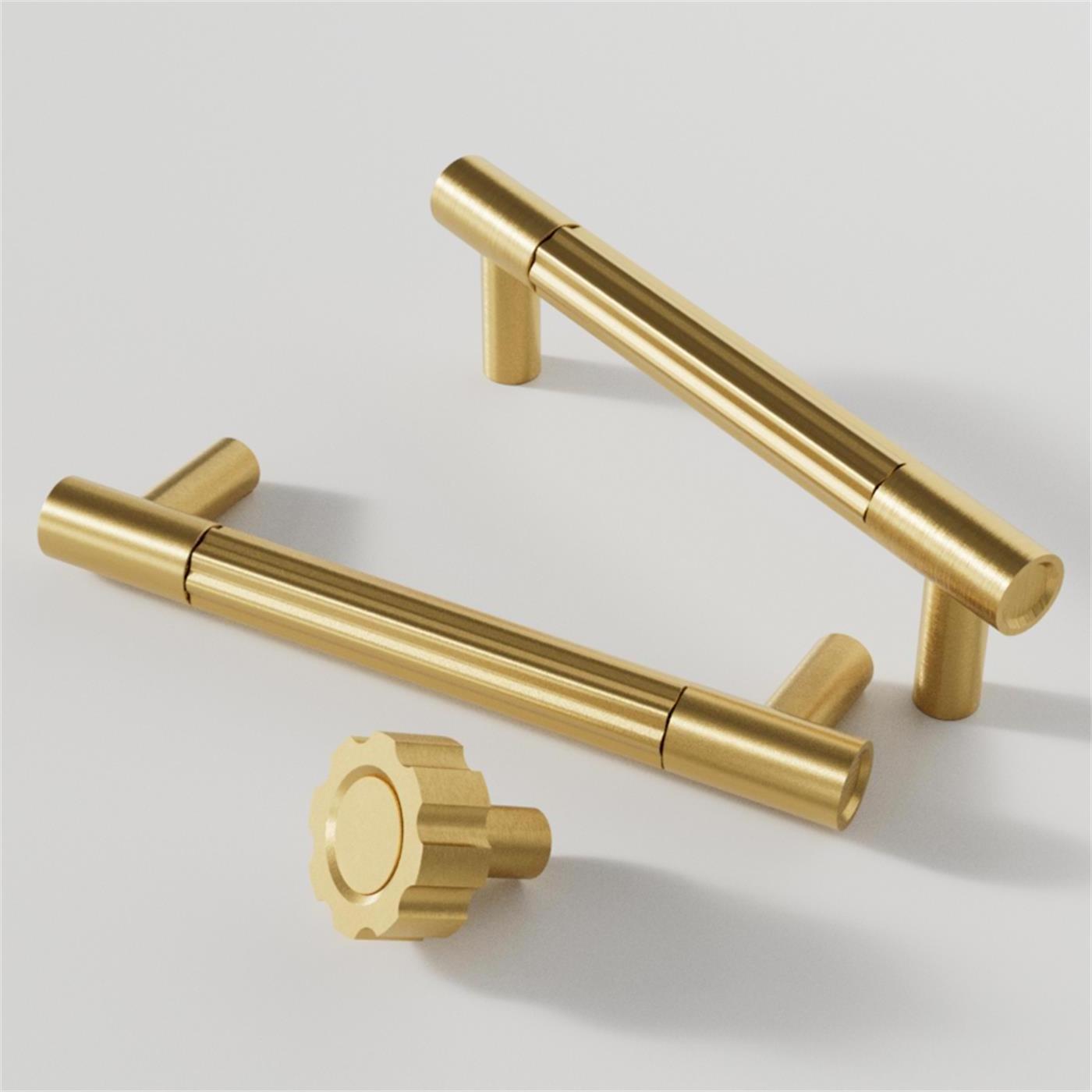 Maxery Textured and Delicate Brass Handles Cabinet Handles Modern Style Furniture Door Pulls