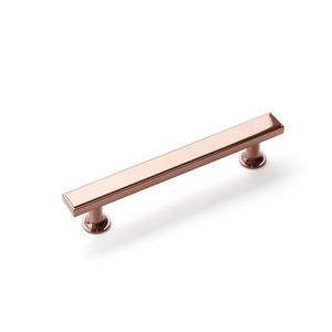 Maxery Modern Brass Furniture Handle Rose Gold Drawer Wardrobe Pull for Living Room Bedroom and Home Office