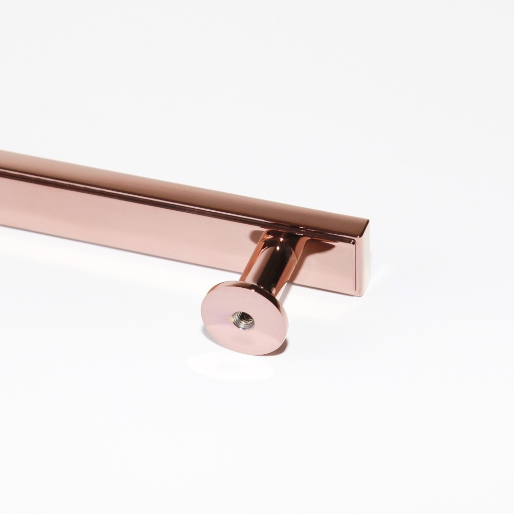 Maxery Modern Brass Furniture Handle Rose Gold Drawer Wardrobe Pull for Living Room Bedroom and Home Office