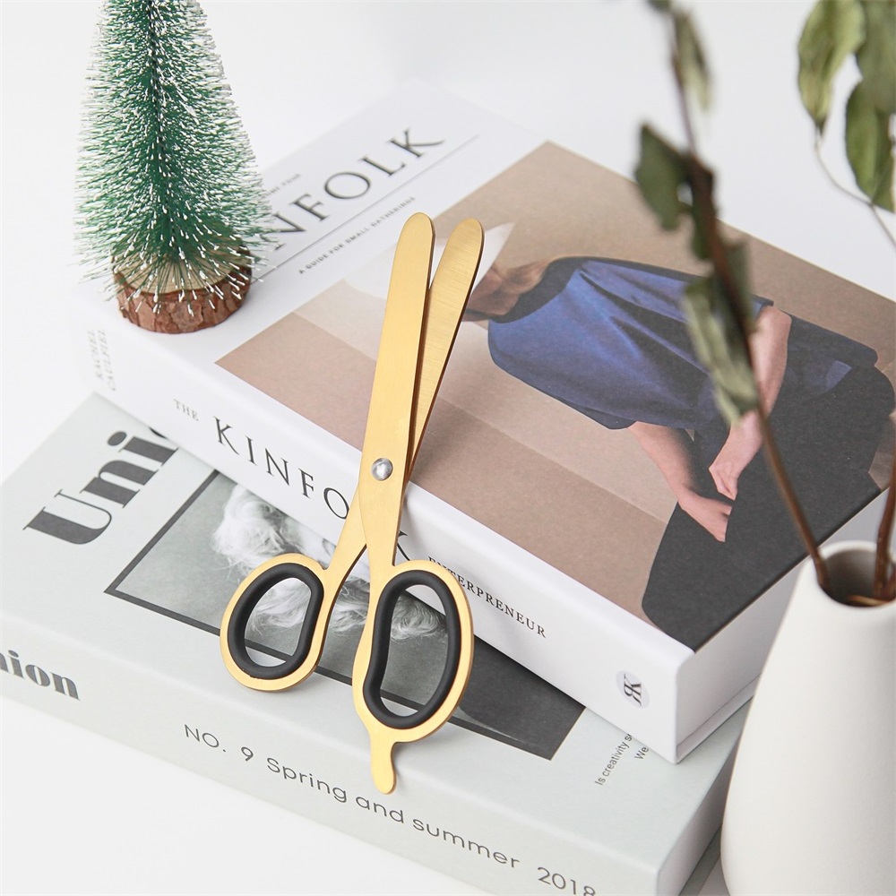 MAXERY Gold Scissors Tailor Fabric Paper Cutting Tools, Multipurpose Craft Scissors Shears for Home Office Use