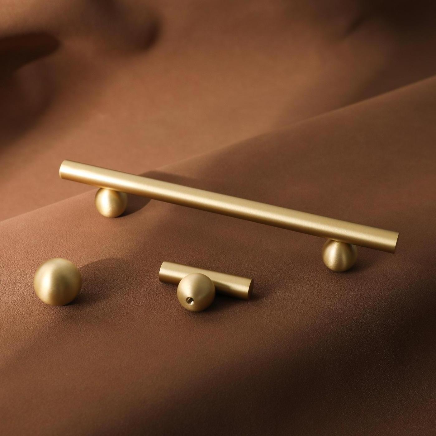 Maxery Unique Design Cabinet Handle Solid Brass Drawer Pull Cute Small Ball Furniture Hardware with Different Size for Decor