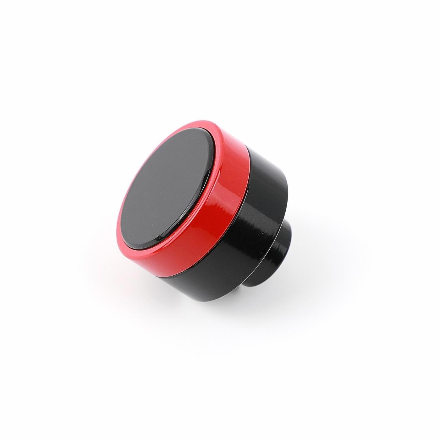 Maxery High Quality Round Cabinet Knobs Solid Brass Kitchen Cabinet Pull Black and Red Dresser Knobs Furniture Hardware