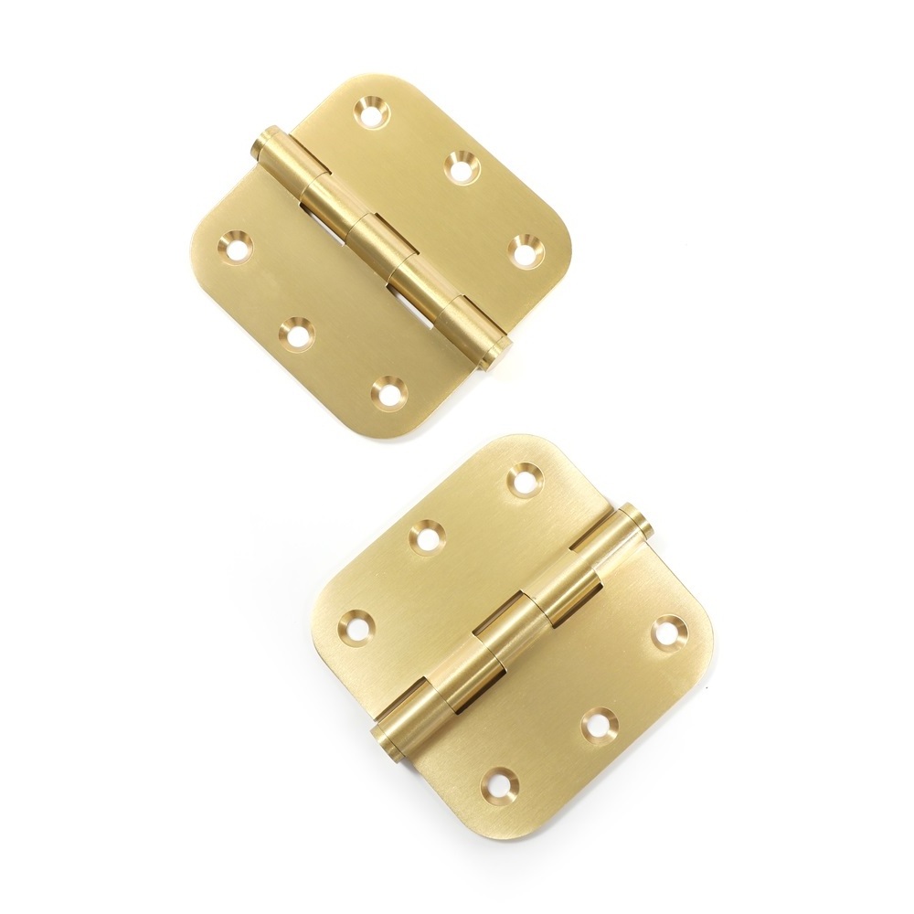 Custom Round Corner Solid Brass Hinge 3.5