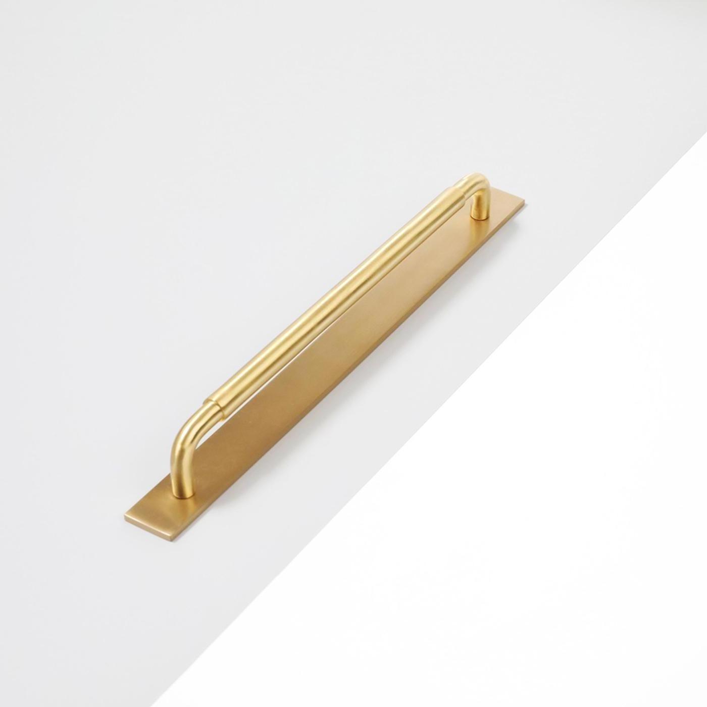 Maxery High Quality Cabinet Handles Solid Brass Kitchen Cabinet Pull Bend Satin Brass Furniture Hardware for Home Hotel