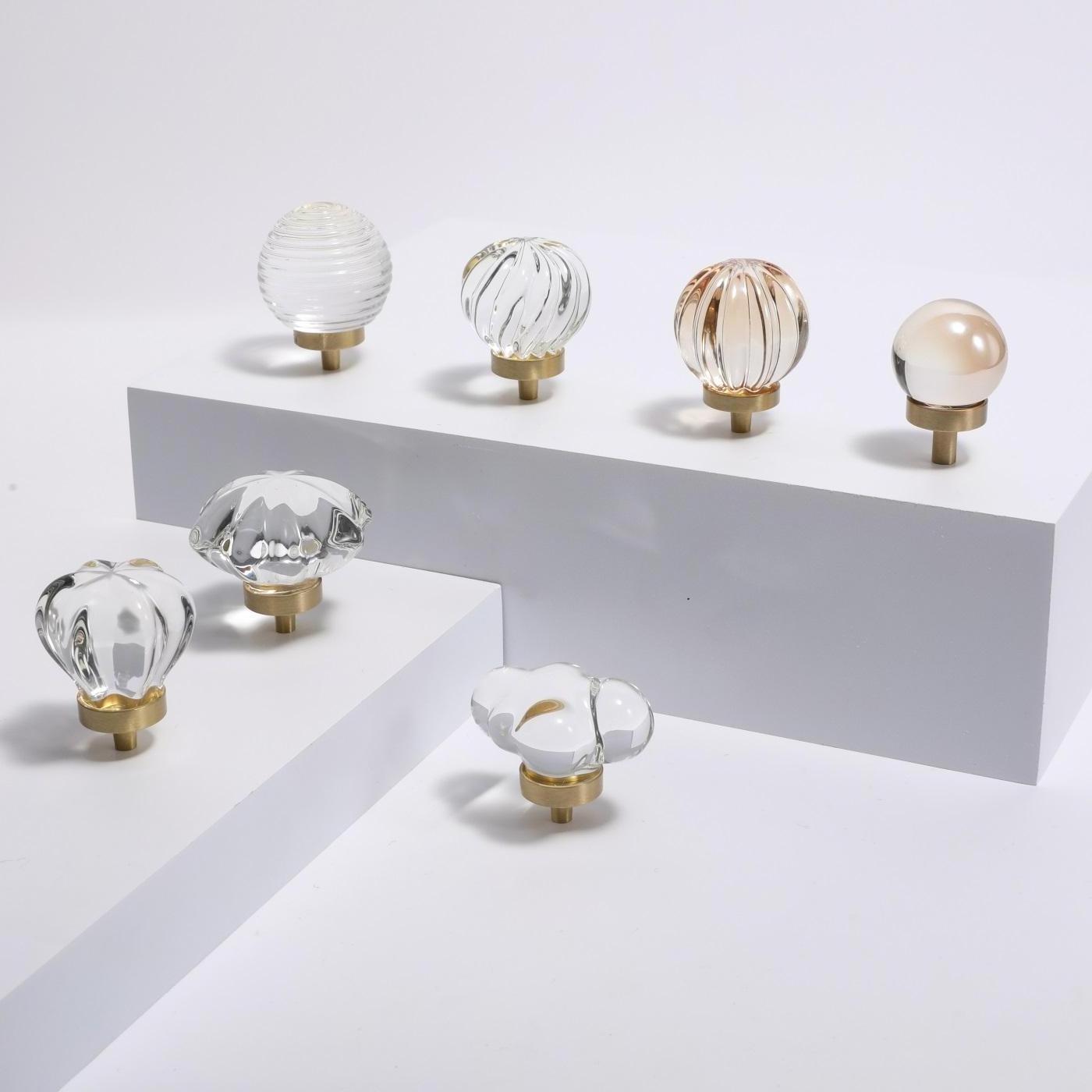 Maxery Transparent Crystal Mini Cabinet Knobs Cute Drawer Pull Childlike Cabinet Knobs with Different Shape for Home Hotel