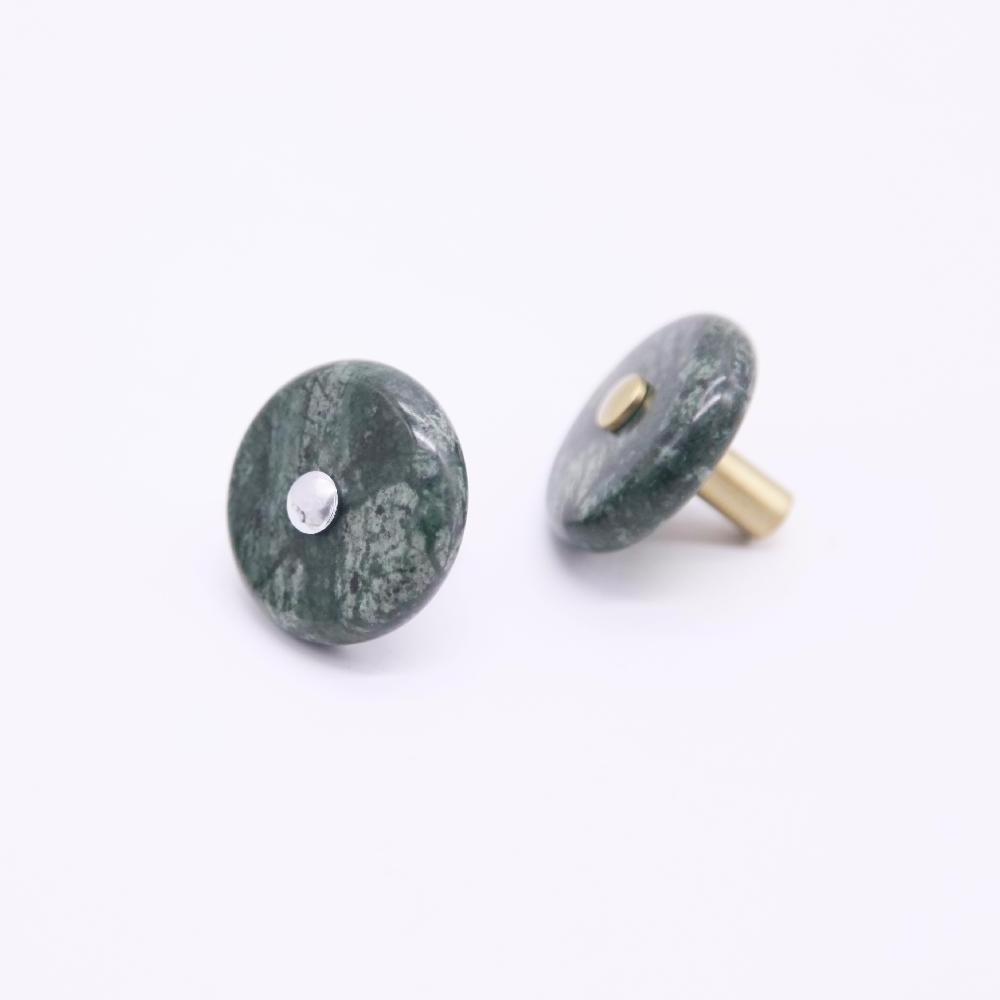 Maxery Delicate Marble Small Knobs Drawer Pulls Brass Round Drawer Pull Furniture Hardware with Different Colors for Home Hotel