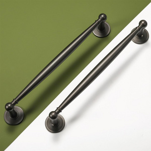 Maxery Luxury Solid Brass Double Sided Door Handles Door Handles Oil Rubbed Bronze Brushed Pull for 5 Star Hotel Villa