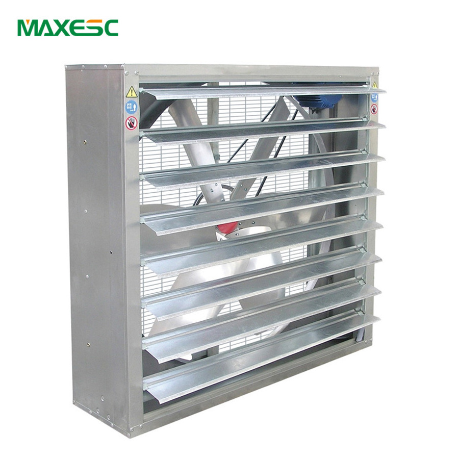 Maxesc OEM ODM 50 Inch Agriculture Greenhouse Poultry Farm Wall Mounted Industrial Drop Hammer Axial Ventilation Exhaust Fan