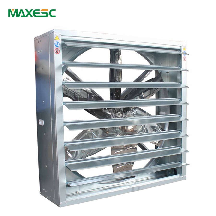 Maxesc OEM ODM 50 Inch Agriculture Greenhouse Poultry Farm Wall Mounted Industrial Drop Hammer Axial Ventilation Exhaust Fan