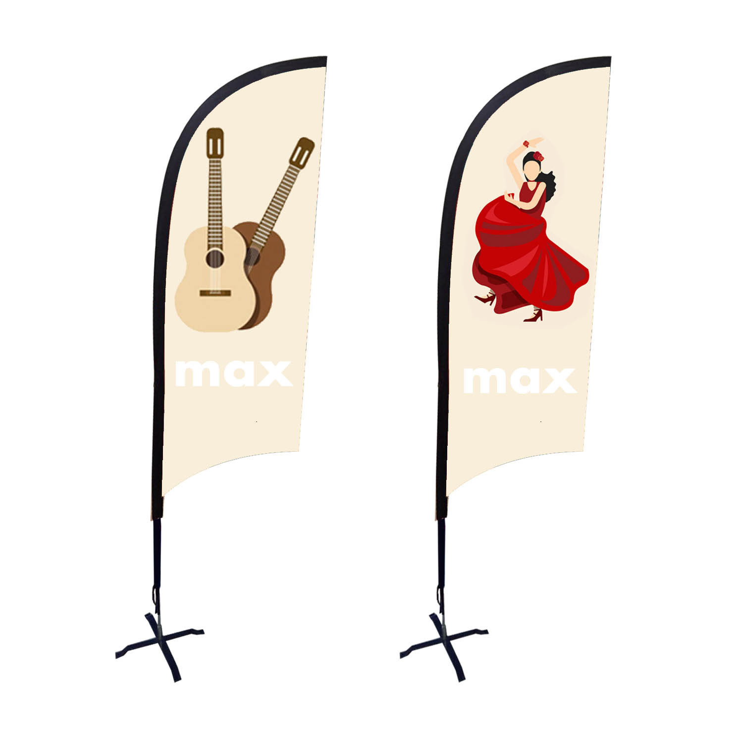 Promotional Advertising exhibition event outdoor Feather Flag Flying Beach Flag banner stand , Teardrop Flag