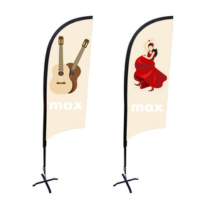 Promotional Advertising exhibition event outdoor Feather Flag Flying Beach Flag banner stand , Teardrop Flag