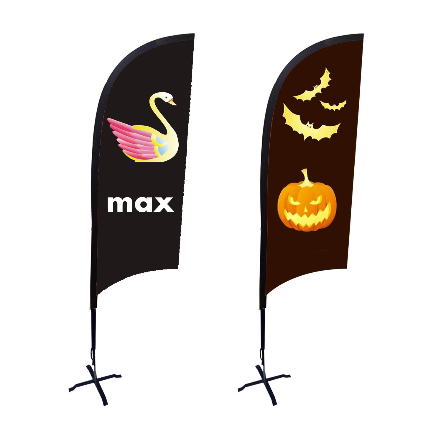 Promotional Advertising exhibition event outdoor Feather Flag Flying Beach Flag banner stand , Teardrop Flag