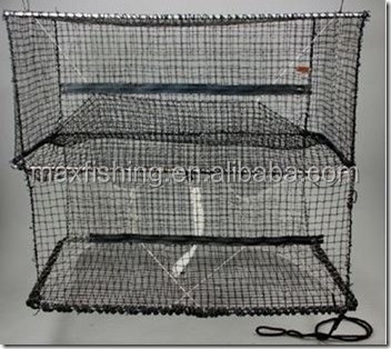 Collapsible fishing pots large cod traps