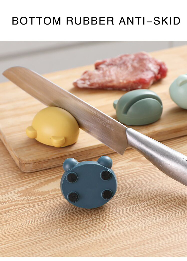 China New Creative Sharpening Stone Kitchenware Mini Matte Knife Sharpener Cute Cartoon Knife Grinder,Cute Mini Knife Sharpener