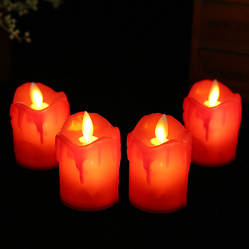 F1-801 Wholesale Candles Made In China Led Glass Real Wax Candles Light Flameless Led Candles With Moving Flame