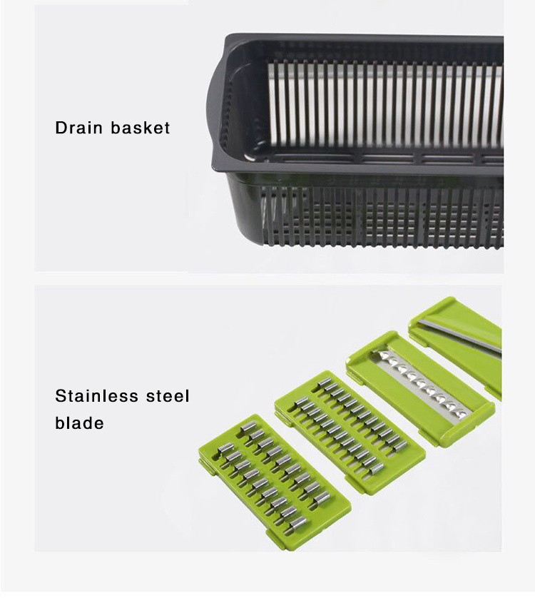 F1-339 Kitchen Multipurpose Julienne Help Multi Manual Vegetable Cutter Grater Speedy Slicer Dicer