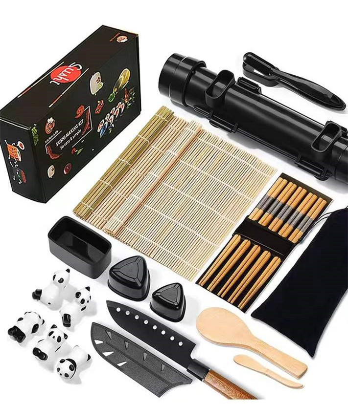 F2-667 New arrival  20 in1 set Sushi making kit set, Sushi packing tools DIY gift Sushi Machine Making Kit with Bamboo Mats