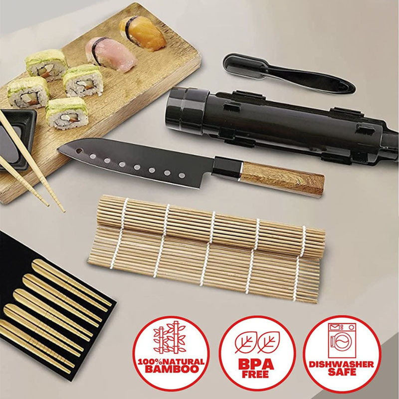 F2-667 New arrival  20 in1 set Sushi making kit set, Sushi packing tools DIY gift Sushi Machine Making Kit with Bamboo Mats