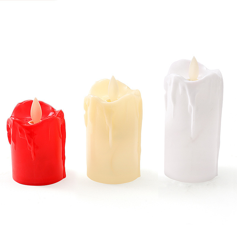 F1-801 Wholesale Candles Made In China Led Glass Real Wax Candles Light Flameless Led Candles With Moving Flame