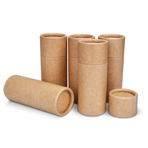 Custom recycle Round Kraft Paper Packaging cardboard tubes,biodegradable candle lip gloss tubes paper tube for T-shirt