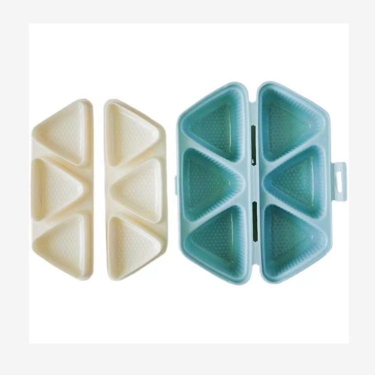 F3-603 Small Mini Cute Triangle Flower Shape Mould Plastic PP Sushi Maker 6 grid triangular rice ball box rice ball mold