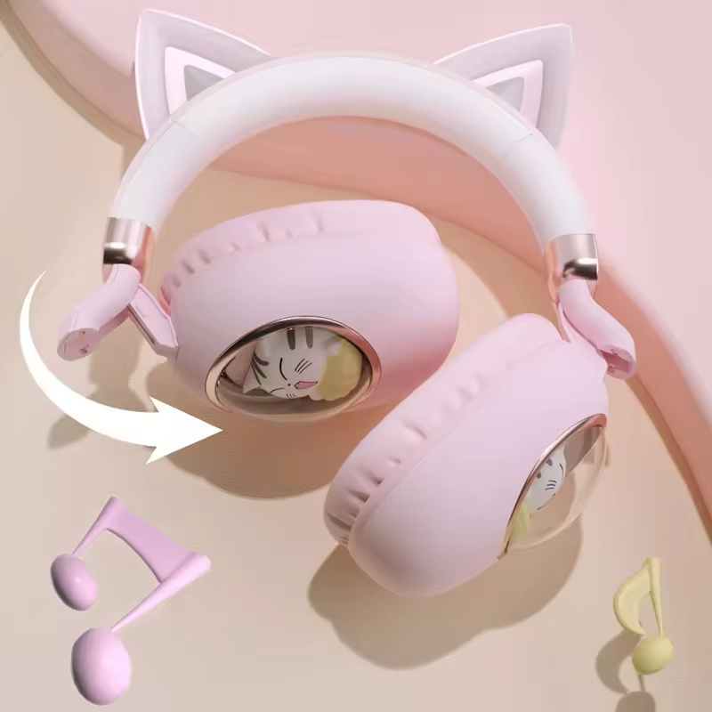 MS-B5 Cat Ear Headphones Earphone Cute Cat Ear Girl Gift Led Cat Ear Headphone Wireless Stereo Sound Headphones For Kid